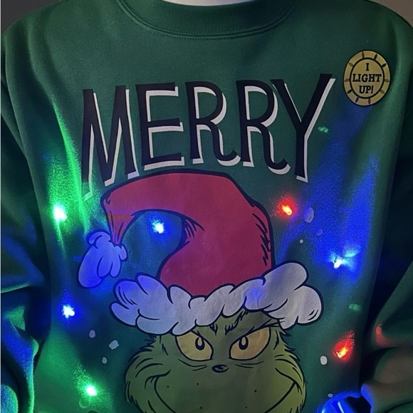 Green Grinch Christmas Sweatshirt - Picture 2 of 4